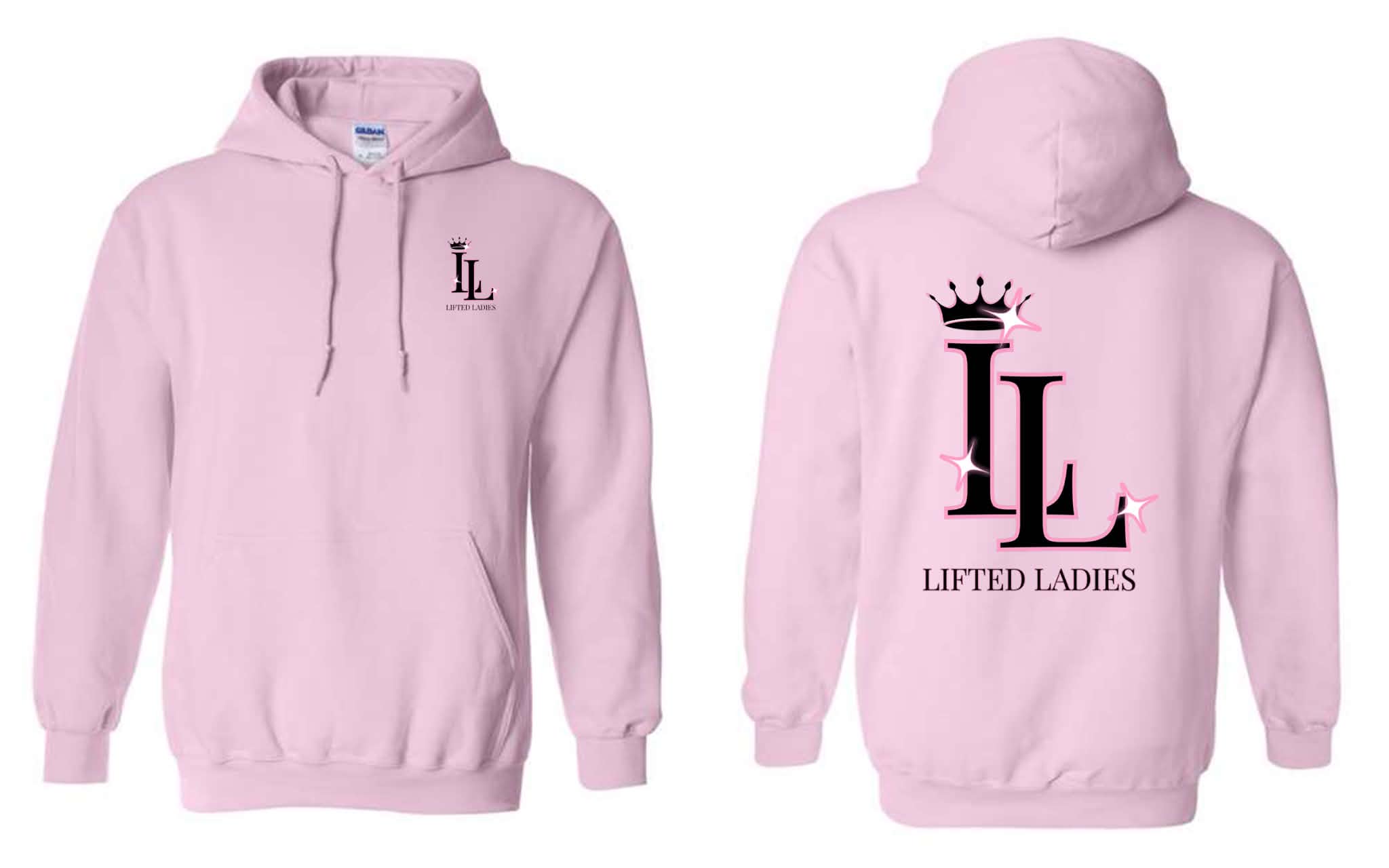 LL pink hoodie
